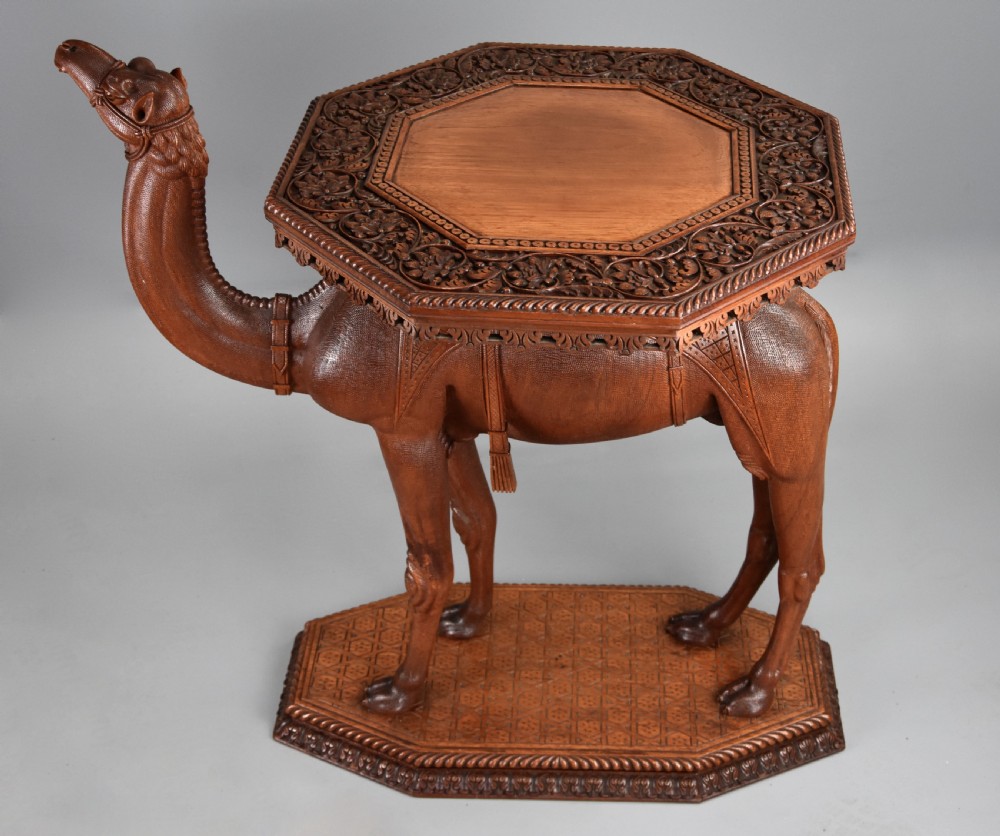 Late 19th century Anglo Indian hardwood camel table of superb quality, possibly from the Gujarat region of India View VIII