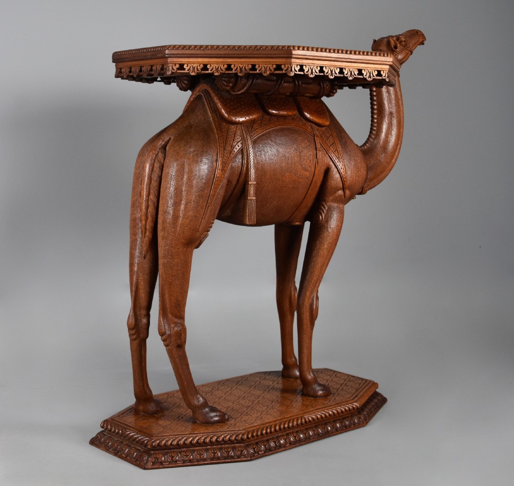 Late 19th century Anglo Indian hardwood camel table of superb quality, possibly from the Gujarat region of India View XIII
