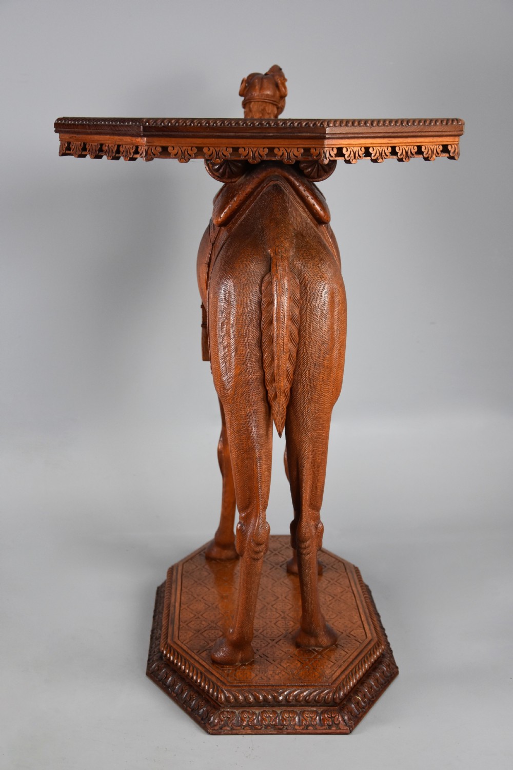 Late 19th century Anglo Indian hardwood camel table of superb quality, possibly from the Gujarat region of India View XIV