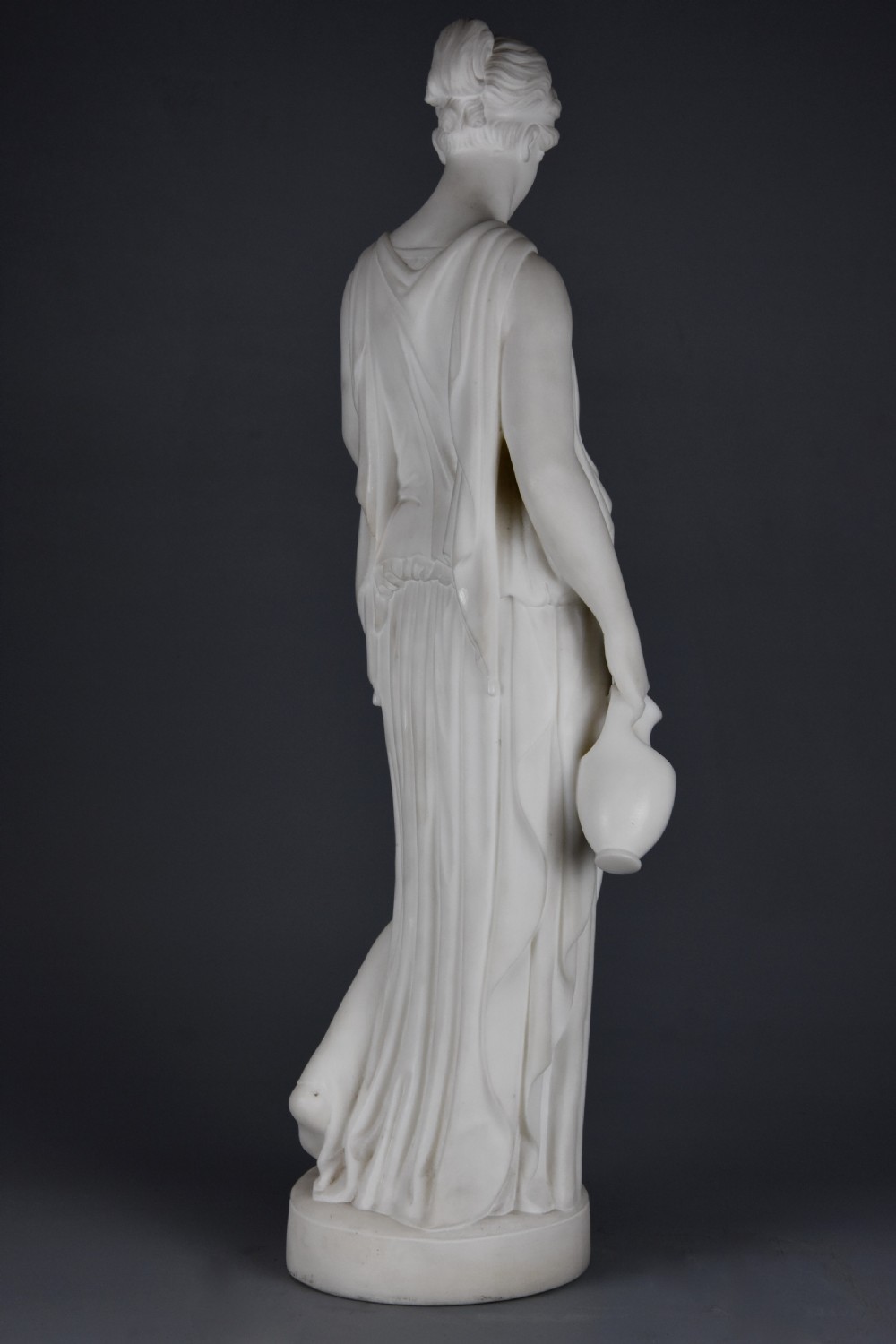 Fine quality mid 19thc carved marble figure of Hebe, goddess of youth after Bertel Thorvaldsen (1770-1844) View X