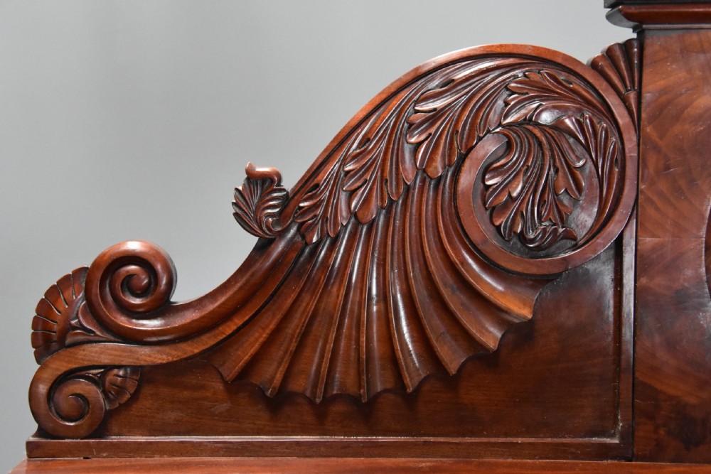 Fine quality mid 19th century mahogany pedestal sideboard View VII