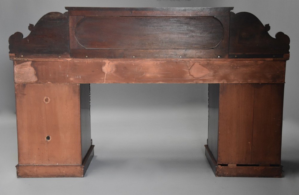 Fine quality mid 19th century mahogany pedestal sideboard View XV