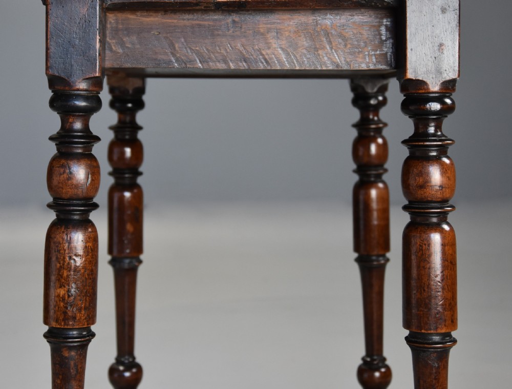 Late 17th century Continental walnut side table with drawer of superb patina  View IX