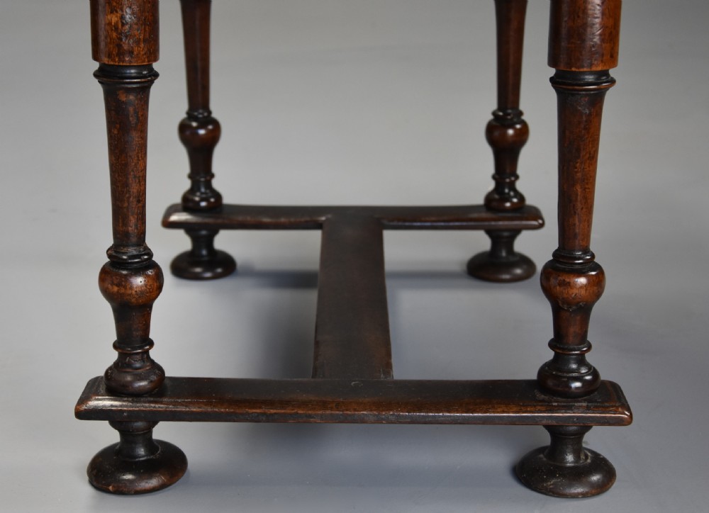 Late 17th century Continental walnut side table with drawer of superb patina  View X
