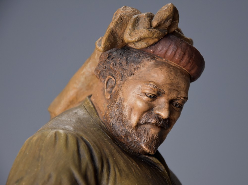 Late 19th century terracotta figure of ‘Falstaff’ by Friedrich Goldscheider View V