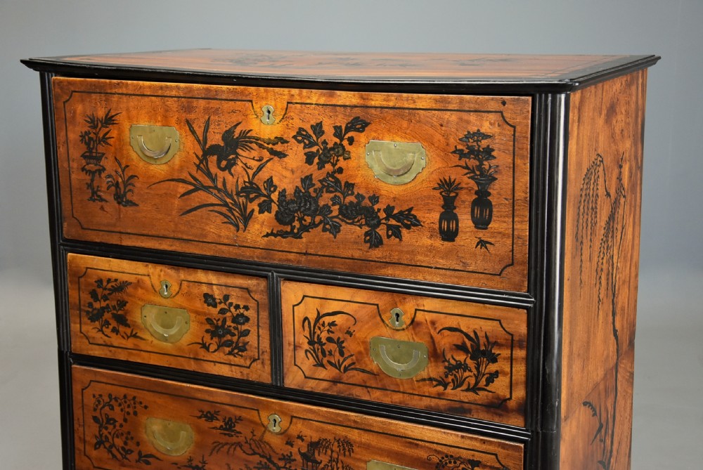 Extremely rare & superb early 19thc Anglo Chinese camphor wood Campaign secretaire chest of excellent patina View VI