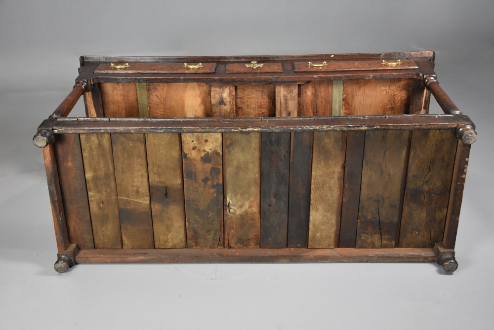 Mid 18th century oak potboard dresser base of superb patina View XIII