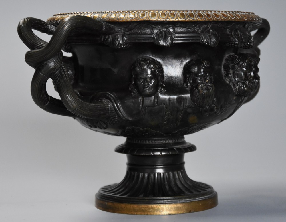 Italian 19th century Grand Tour bronze reduction of 'The Warwick Vase', after the antique View II