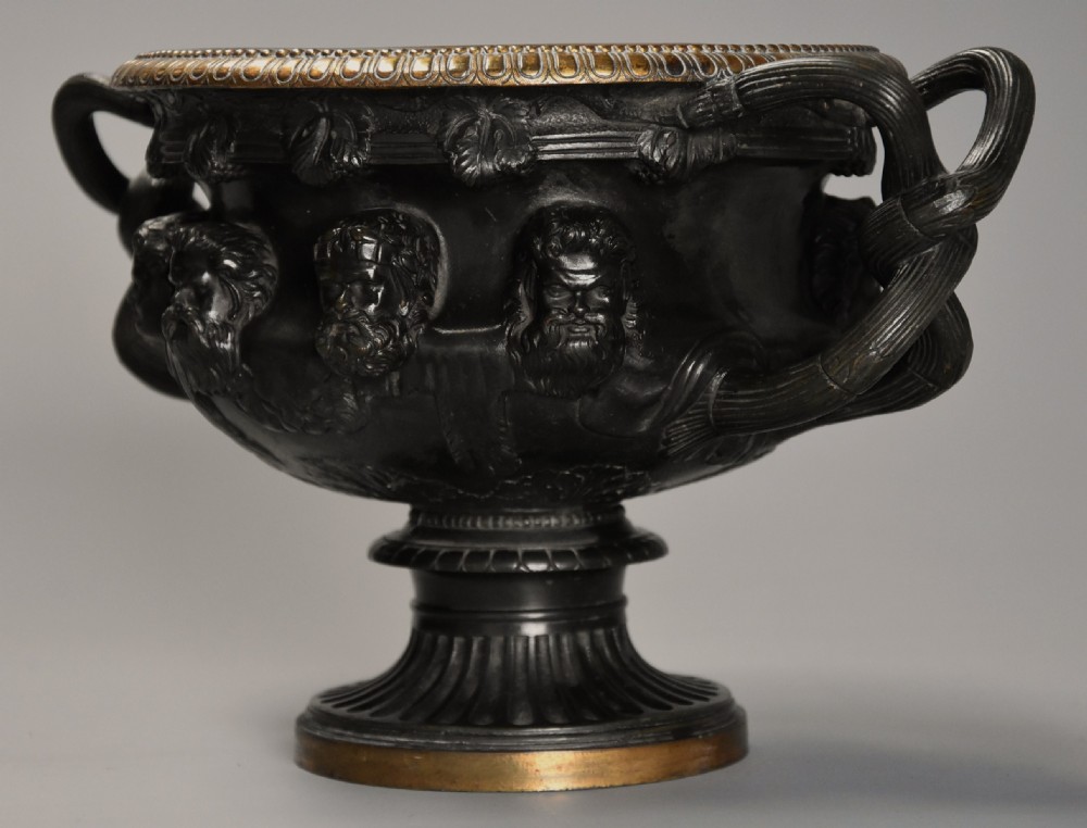 Italian 19th century Grand Tour bronze reduction of 'The Warwick Vase', after the antique View III
