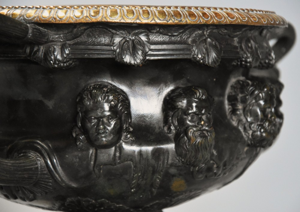 Italian 19th century Grand Tour bronze reduction of 'The Warwick Vase', after the antique View VI