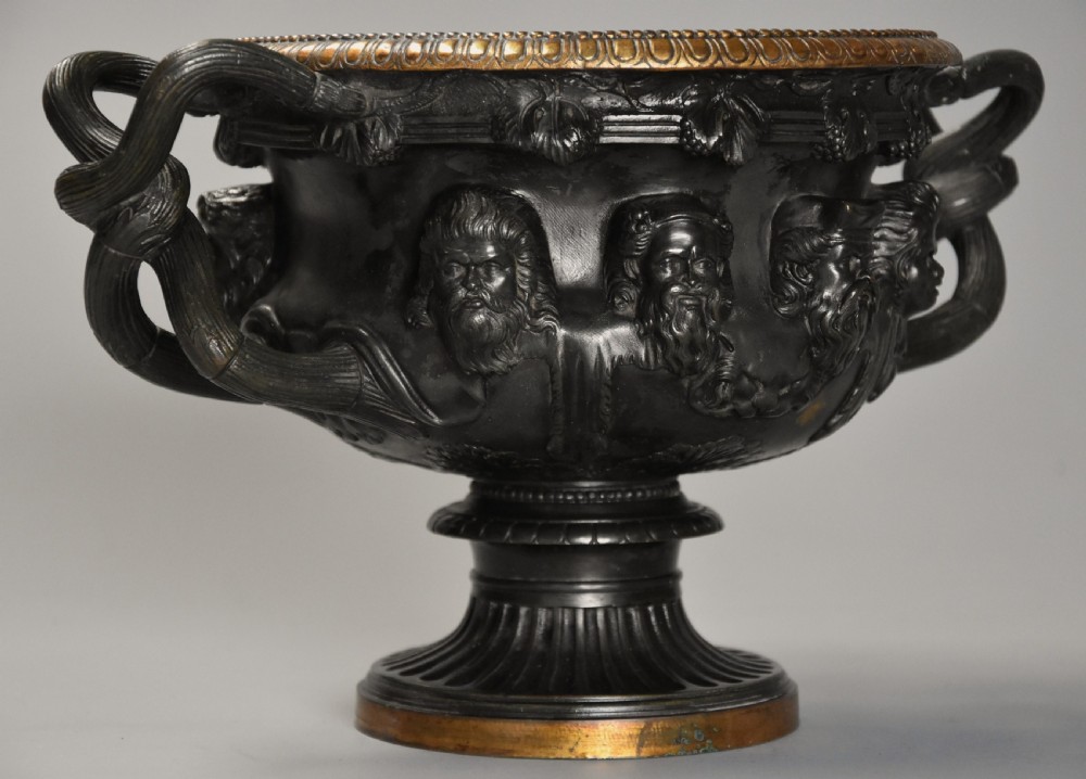 Italian 19th century Grand Tour bronze reduction of 'The Warwick Vase', after the antique View VII
