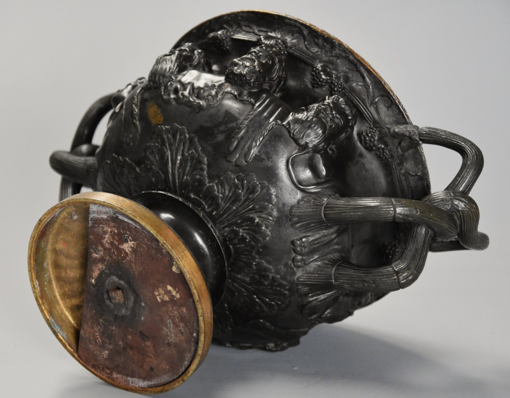 Italian 19th century Grand Tour bronze reduction of 'The Warwick Vase', after the antique View XI