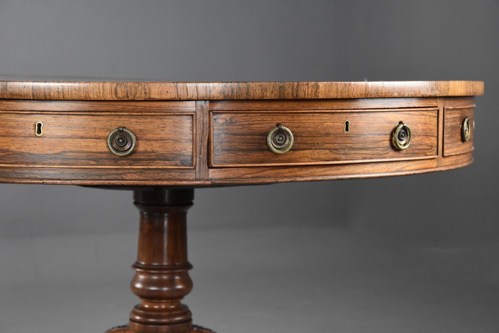 Early 19th century Regency rosewood drum table View VIII