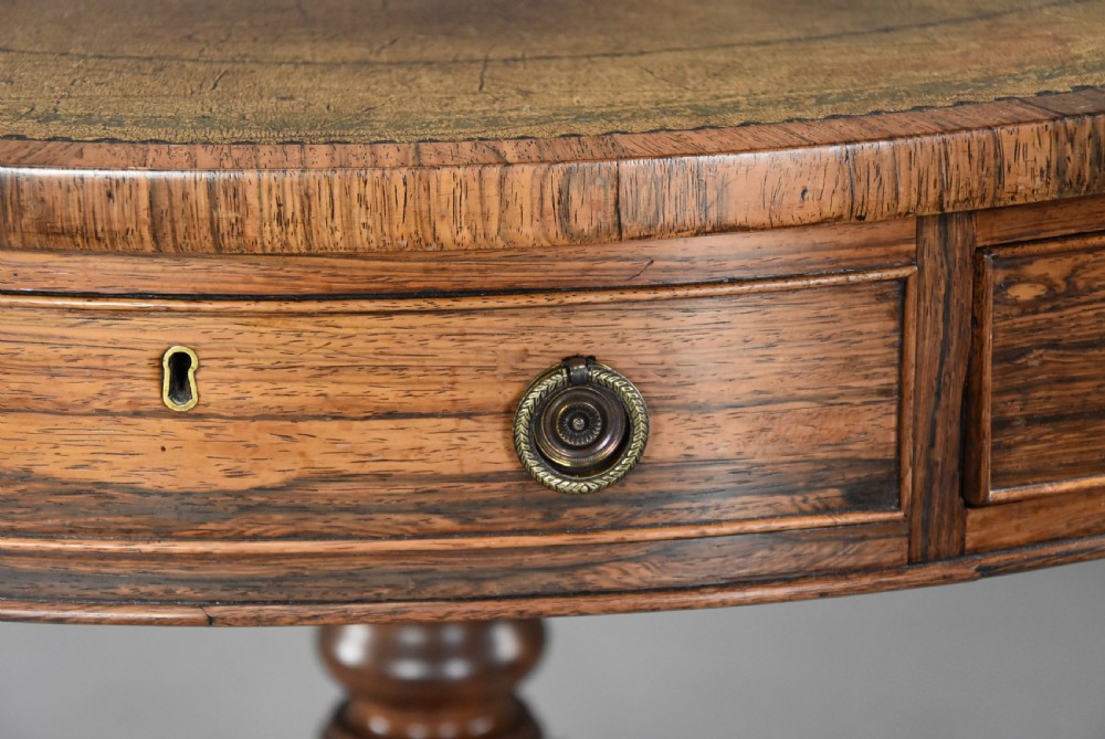 Early 19th century Regency rosewood drum table View IX