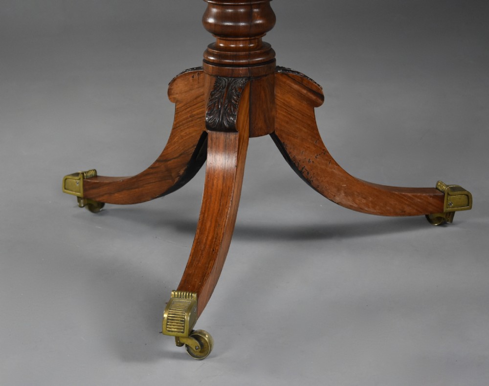 Early 19th century Regency rosewood drum table View XIII