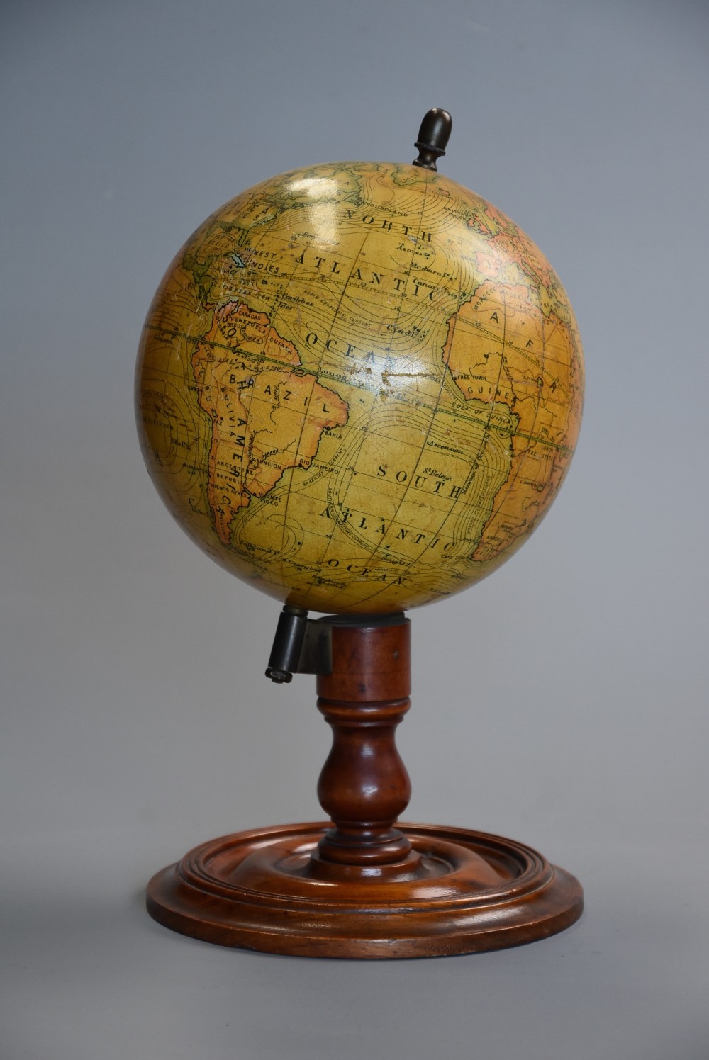 Early 20th century educational table globe by E.J. Arnold & Sons Ltd. Leeds