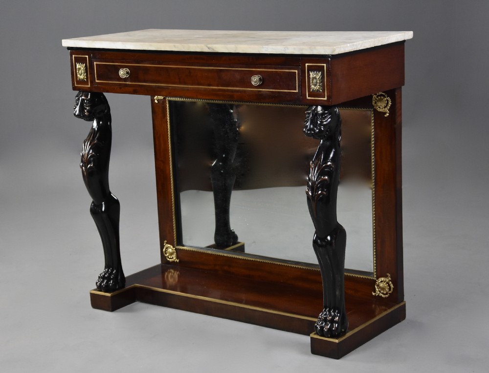 19th century Regency mahogany console table of small proportions View IV