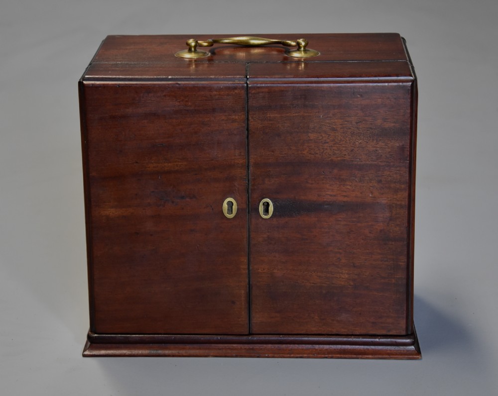 Mid 19th century mahogany travelling apothecary cabinet View II