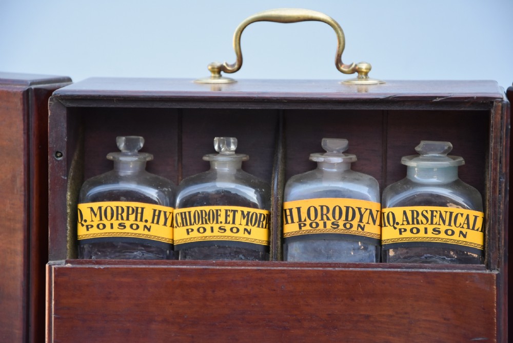 Mid 19th century mahogany travelling apothecary cabinet View IX