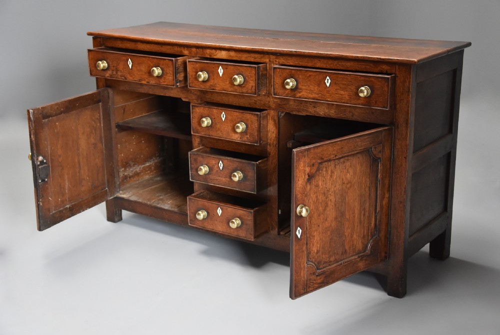 Late 18th century oak dresser base of superb patina View VI