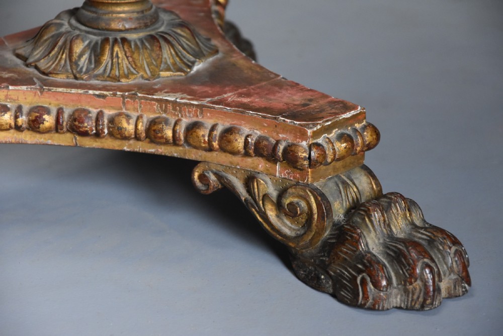 Early 19th century giltwood occasional table with marble top View VII