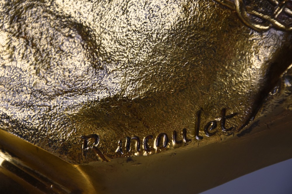 Late 19thc French gilt bronze bust figure of a Victorian lady by Ernest Rancoulet (1870-1915) View XIII