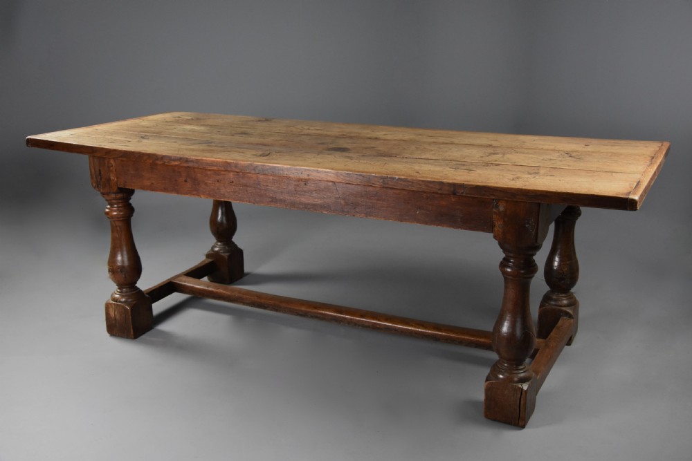 A late 19th century Arts & Crafts oak refectory table with superb faded patina View IV