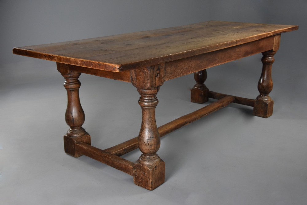 A late 19th century Arts & Crafts oak refectory table with superb faded patina View V