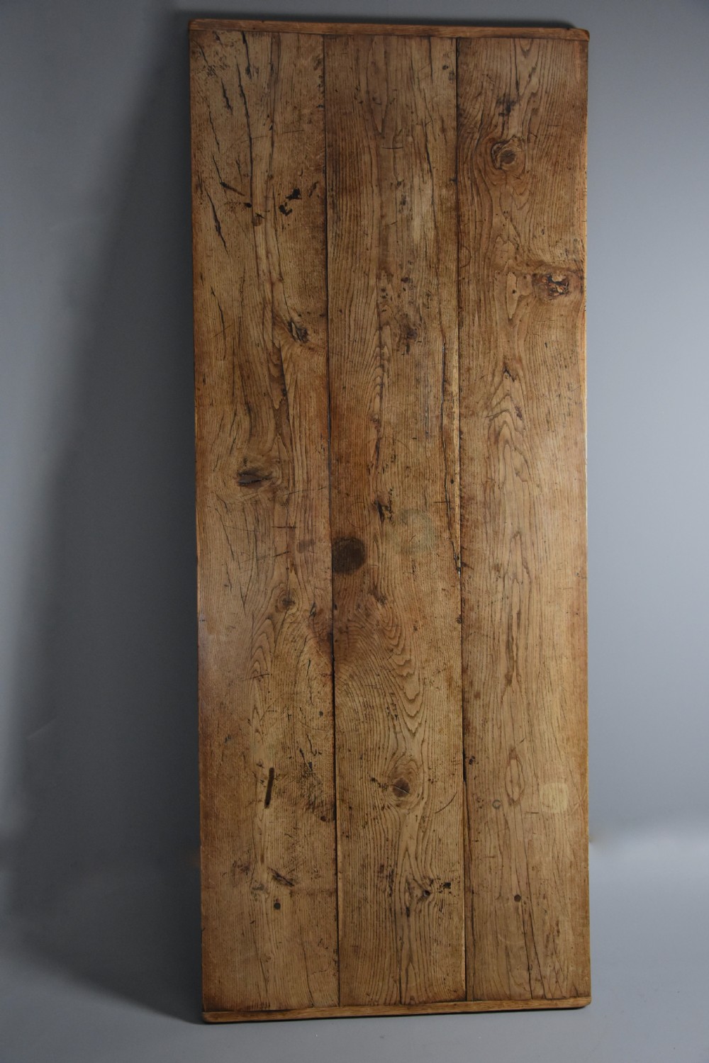 A late 19th century Arts & Crafts oak refectory table with superb faded patina View VIII