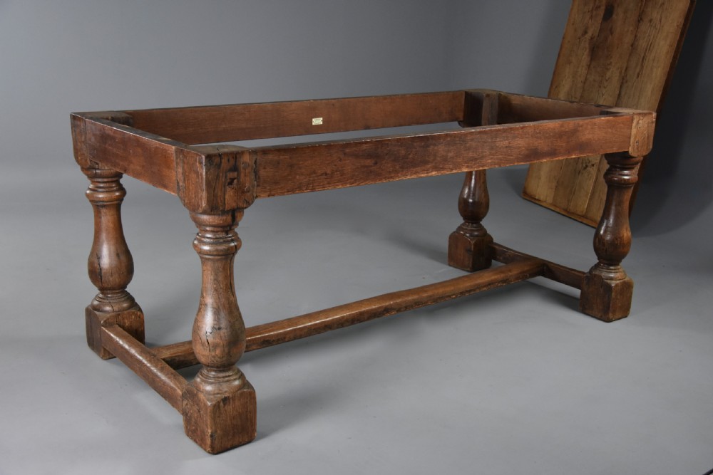 A late 19th century Arts & Crafts oak refectory table with superb faded patina View XII