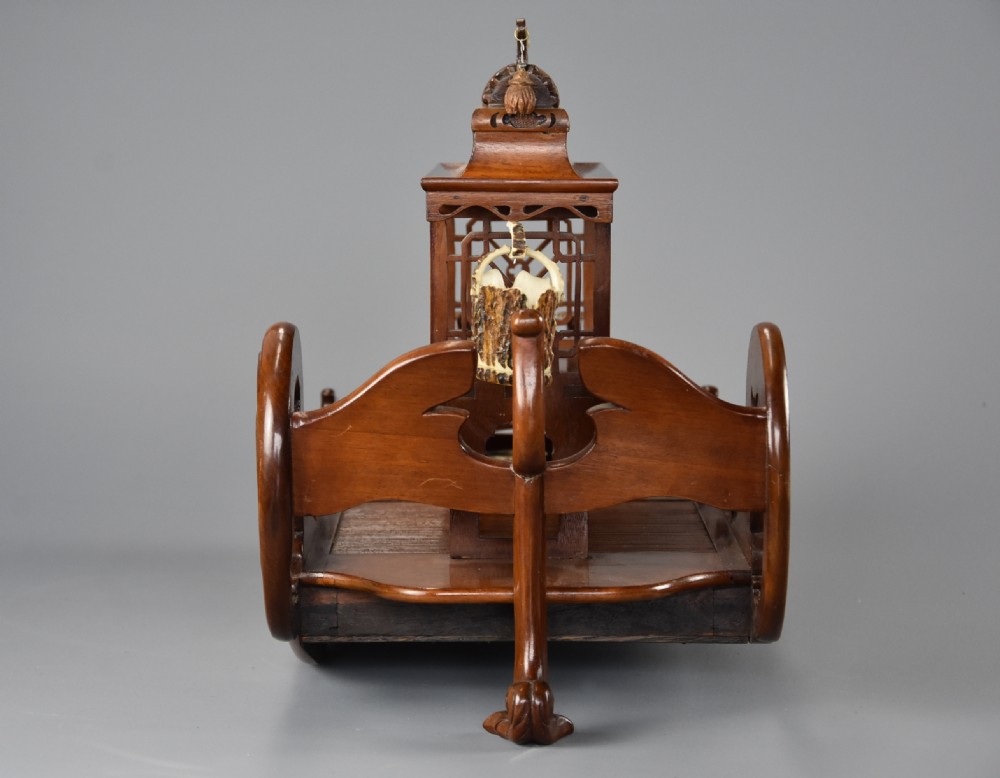 Late 19th century Asian model of a pagoda boat, possibly a desk stand View XI