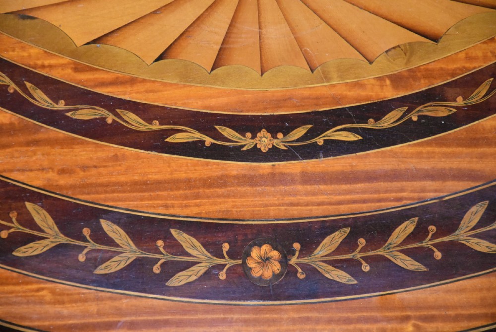 Fine quality Edwardian oval inlaid marquetry tray View VIII