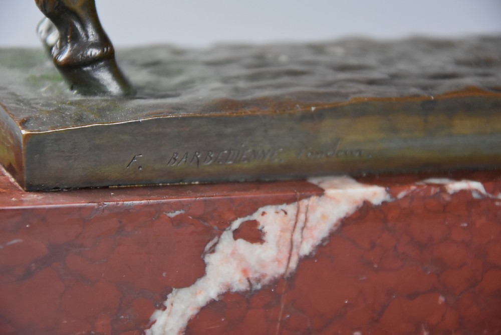 Superb quality late 19thc French bronze of a ‘Gallic Horseman’ signed E. Fremiet with ‘Barbedienne’ foundry mark View XIV