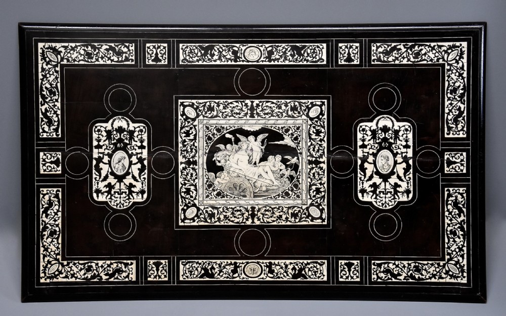 Highly decorative 19th century North Italian table top in the Renaissance style
