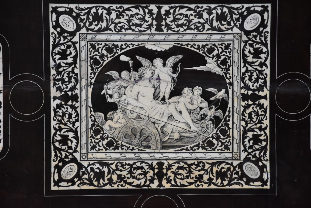 Highly decorative 19th century North Italian table top in the Renaissance style View VI