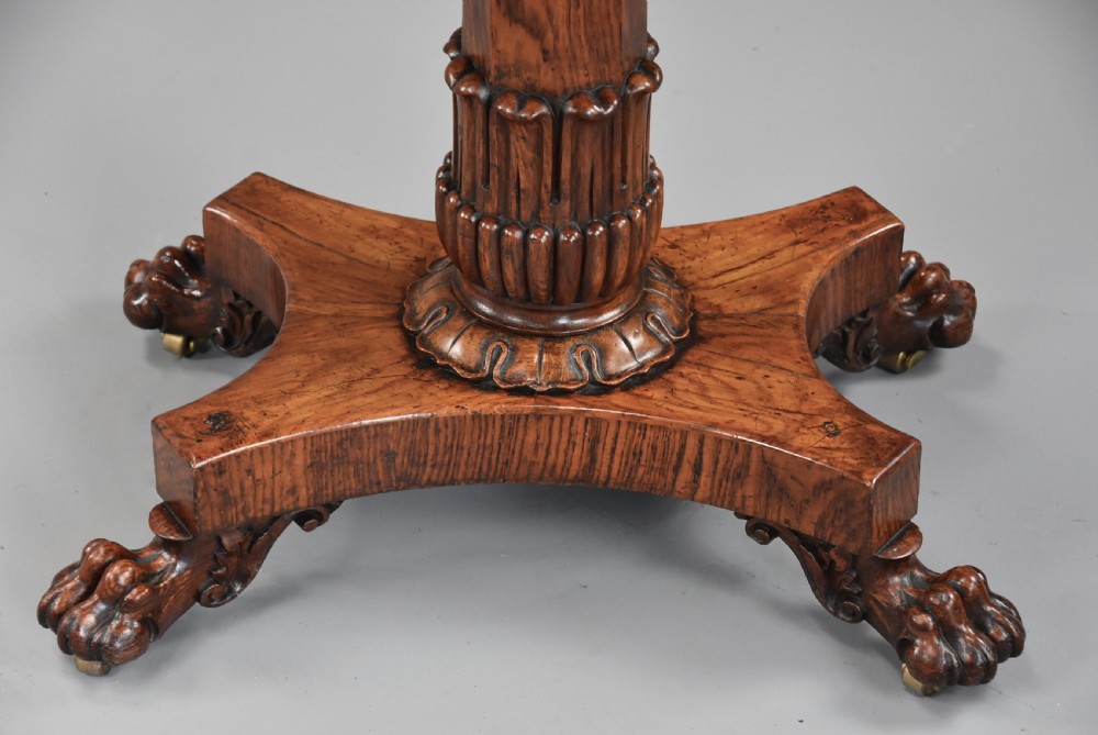 Fine quality William IVth pollard oak card or games table View XIV