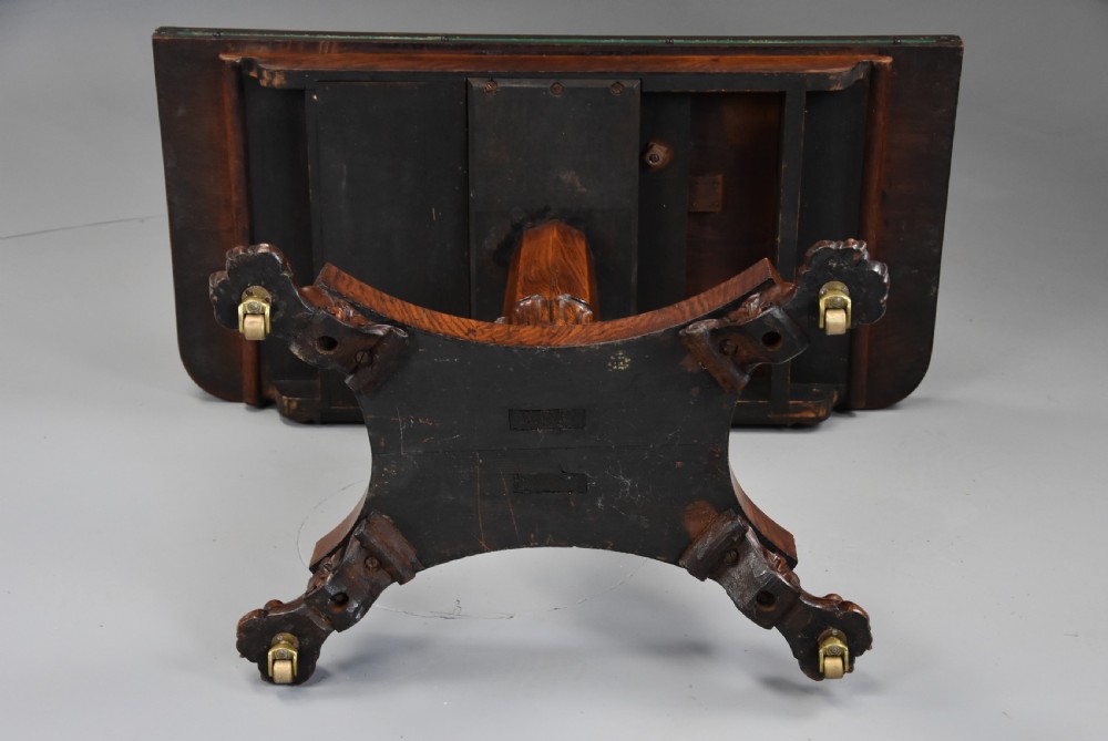 Fine quality William IVth pollard oak card or games table View XVI