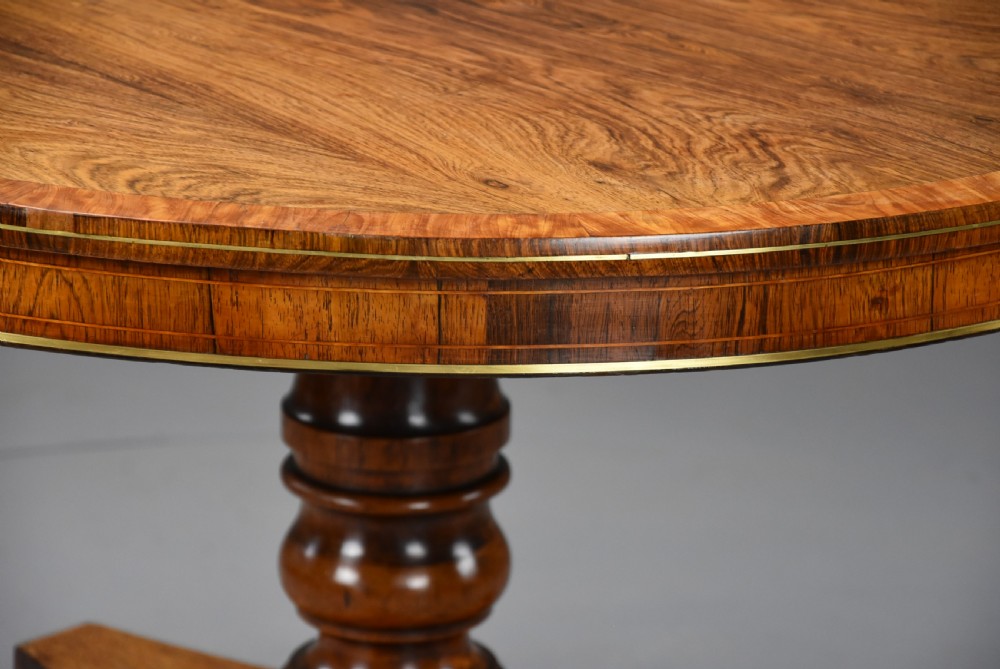 Fine quality Regency rosewood tilt top centre table of fine patina View IX