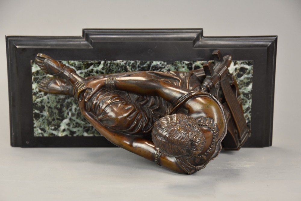 Fine quality late 19th century bronze figure of Sappho, signed ‘Pradier’ View XI
