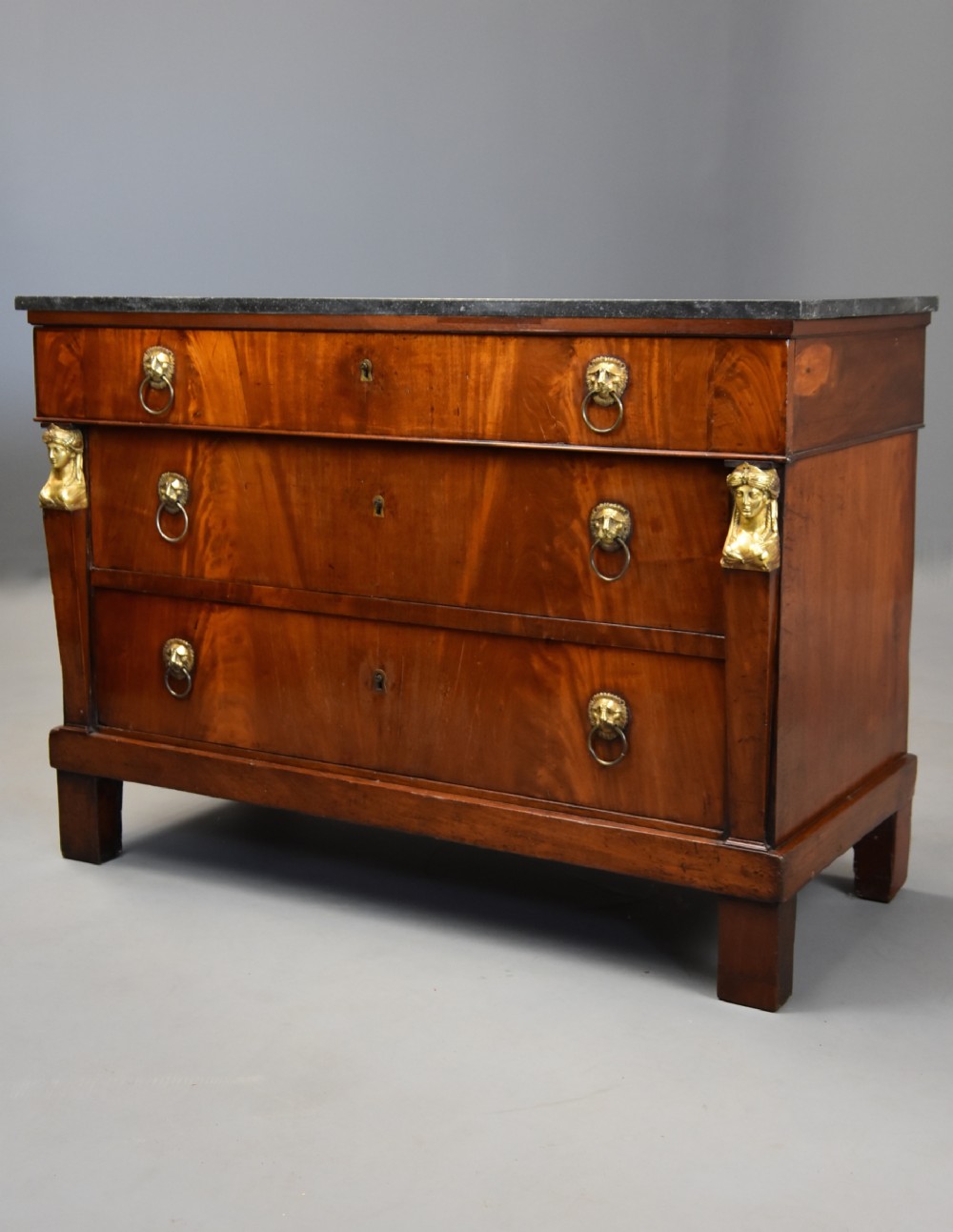 Early 19th century French Empire mahogany commode