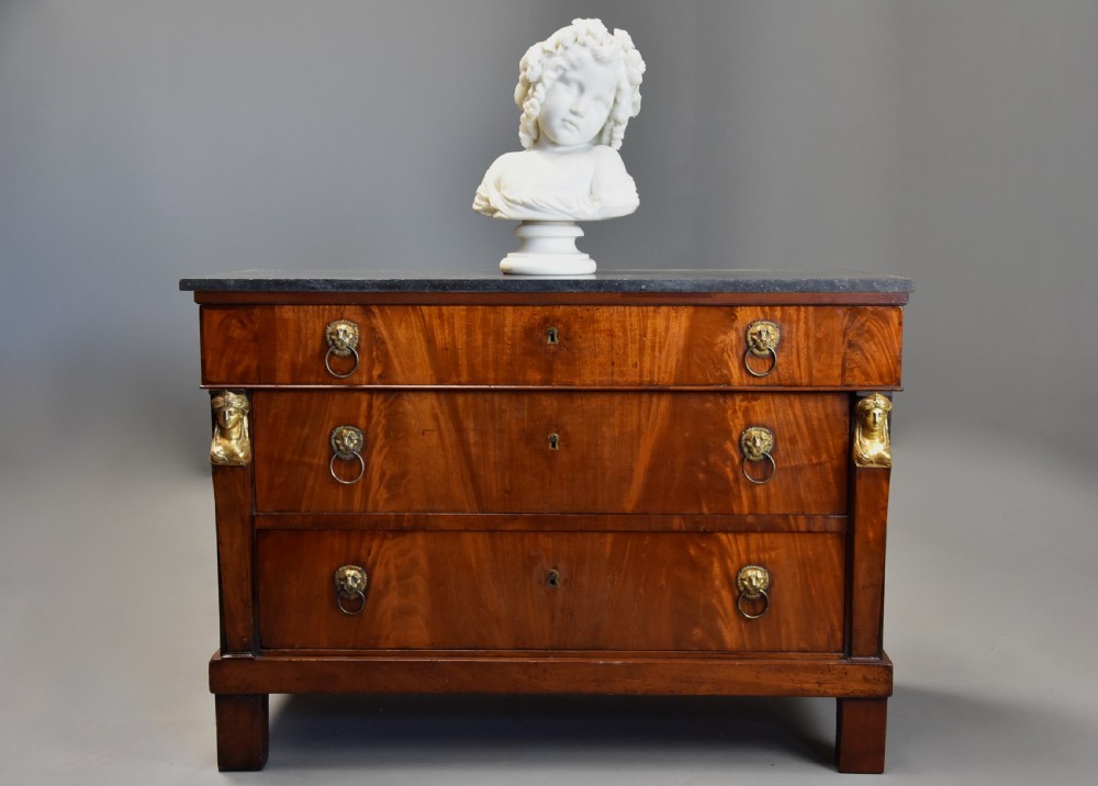 Early 19th century French Empire mahogany commode View VII