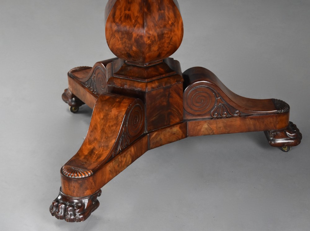 Fine quality 19thc French mahogany Gueridon table with original marble top View VII