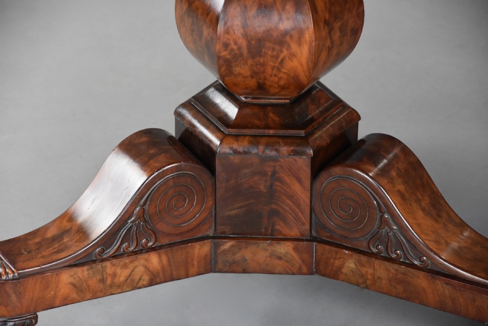 Fine quality 19thc French mahogany Gueridon table with original marble top View VIII