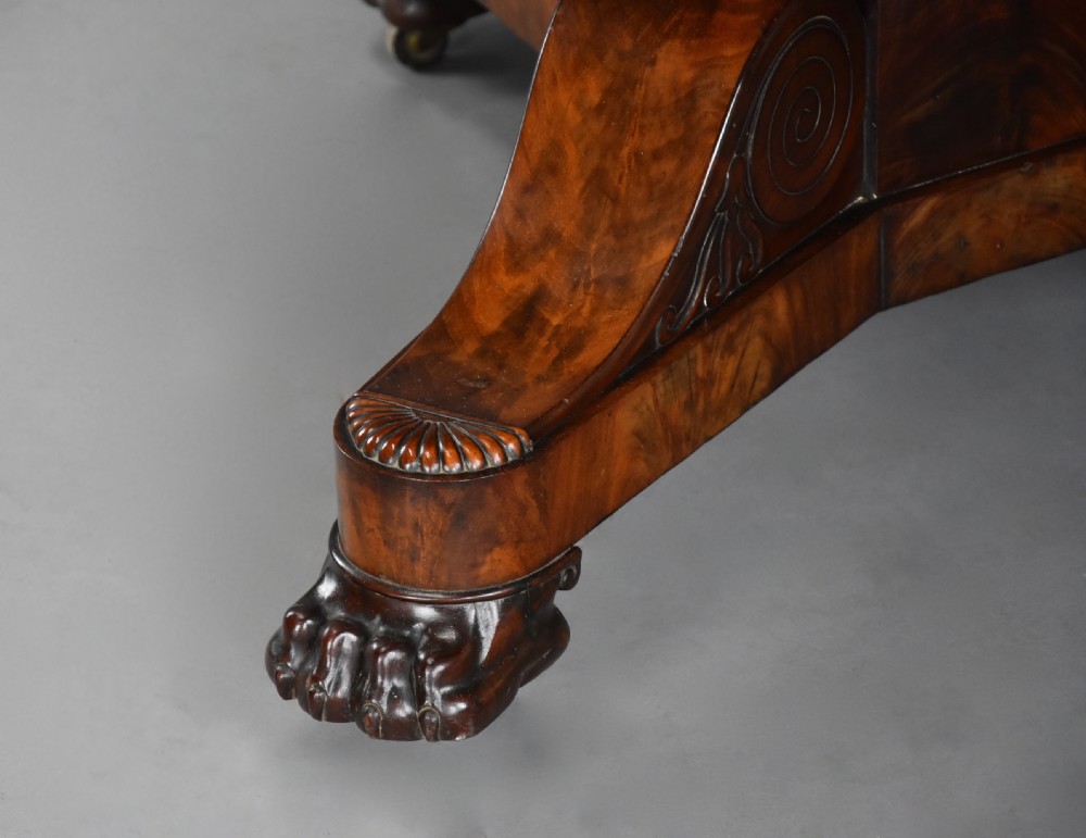 Fine quality 19thc French mahogany Gueridon table with original marble top View X