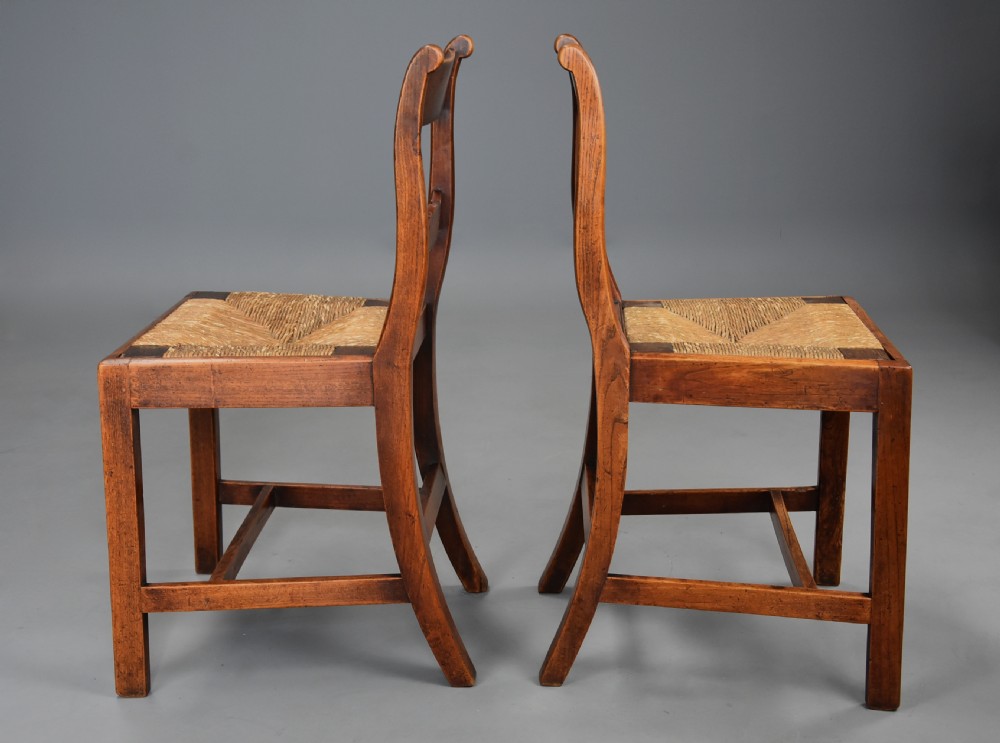 Charming set of eight early 19thc elm country chairs of good patina, probably East Anglian  View XIII