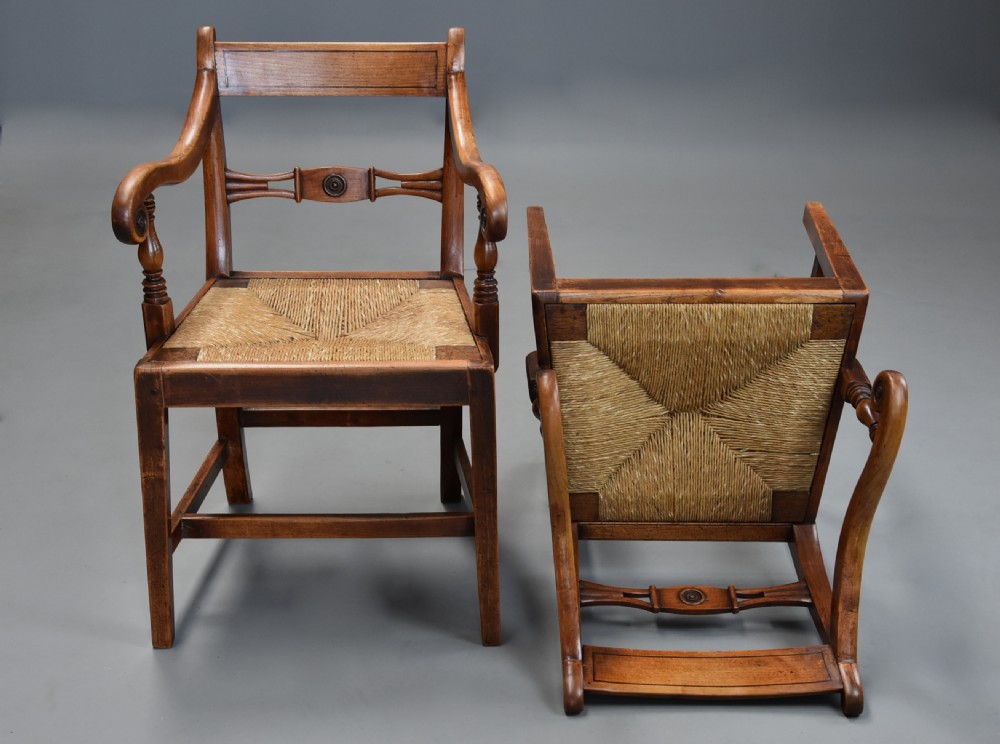 Charming set of eight early 19thc elm country chairs of good patina, probably East Anglian  View XIV