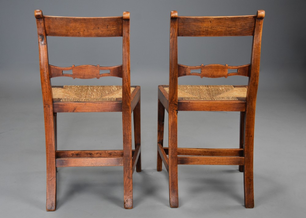 Charming set of eight early 19thc elm country chairs of good patina, probably East Anglian  View XV