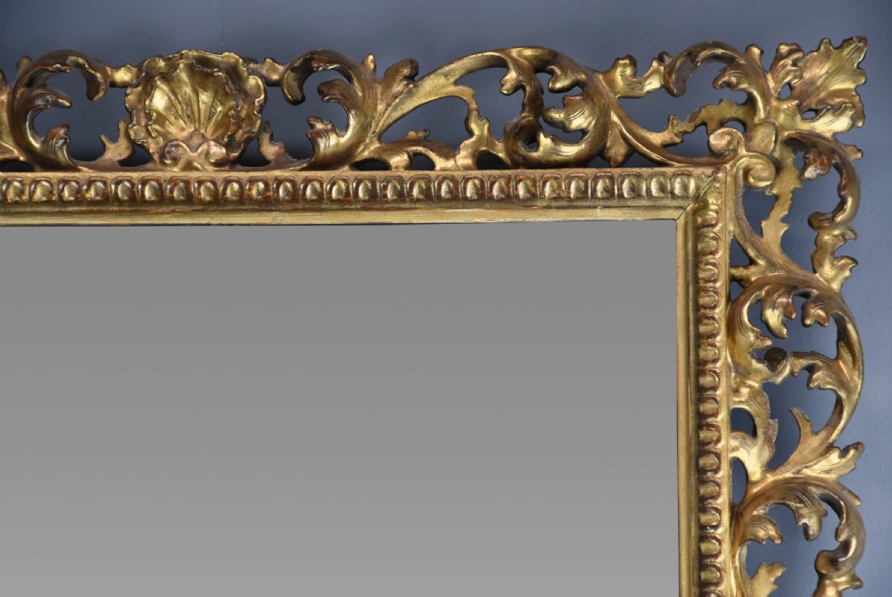 19th century fine quality Florentine carved gilt wood mirror View VI