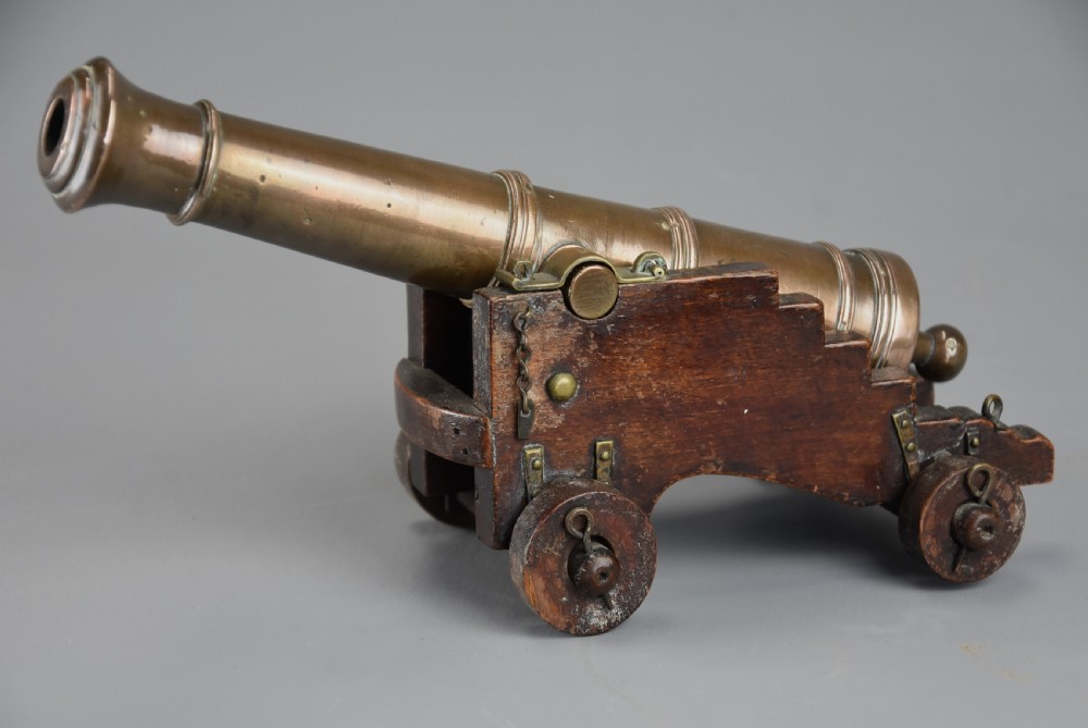 Pair of 19th century naval desk cannon View XI