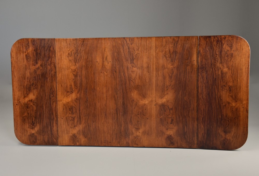 Fine quality English Regency rosewood and brass sofa table View XI